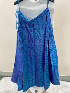 Boho Peacock Print Midi Skirt