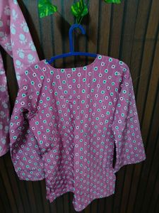 Two Pink Printed short Kurtas
