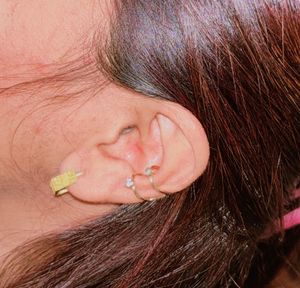 Unique U-Shaped Ear Cuffs with Blue Stones