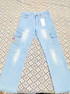 Light blue baggy jeans