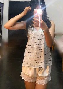 Cute Bow Print Pajama Set
