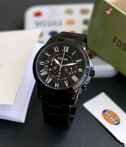 FOSSIL BLACK METAL STRAP WATCH PREMIUM FOR MEN'S