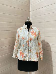 Floral Print Button-Up Shirt
