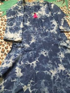 Blue Tie-Dye Kurta ( frock style )