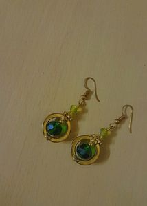 Hanging Fashion Earrings Green