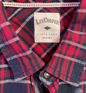 Lee Cooper Cotton Check Shirt For Young Girls