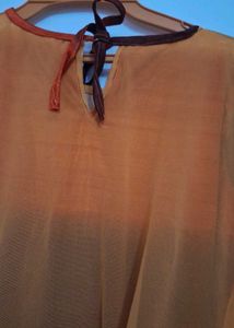 Elegant Ombre Ethnic Gown with Cape