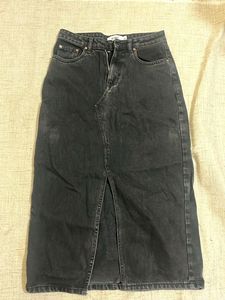 Zara Denim Midi Skirt