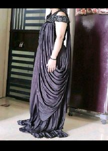 Stunning Black Sequined Saree