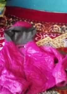 Stylish Pink Padded Jacket with Hood