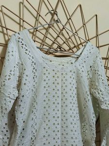 White Embroidered Kurta Set