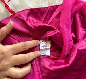 Chic Hot Pink Halter Neck Corset Top