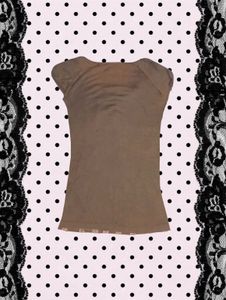 Brown Embellished Vintage Top