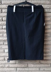 Chic Black Pencil Skirt with White Accents
