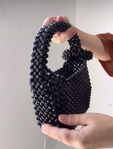 Black Beaded Bag