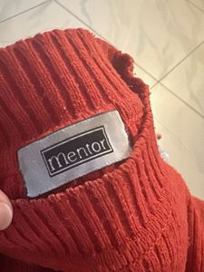 Classic Red Mock Neck Sweater