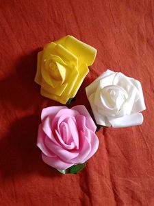 Set of 3 Rose Hair Clips