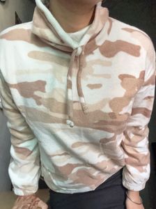 Camouflage Mock Neck Sweatshirt