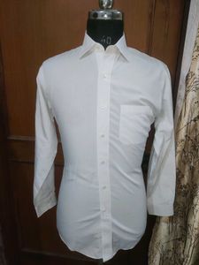 Classic White Striped Dress Shirt
