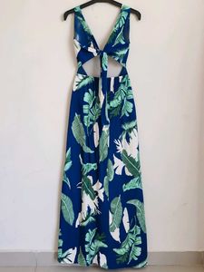Floral Printed Sleeveless Maxi Dress