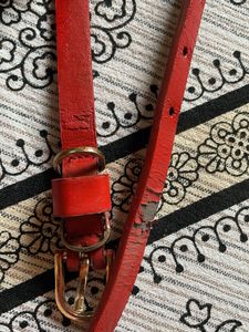 FOR RECYLE PURPOSES Red PU Belt