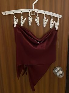 Chic Ruched Side Crop Top