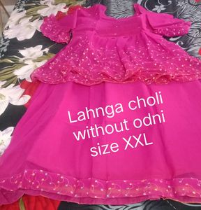 Beautiful Pink Lehenga Choli front and back side i