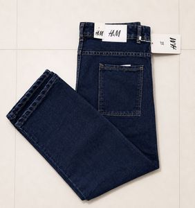 H&amp;M Embroidered Wide Leg Jeans
