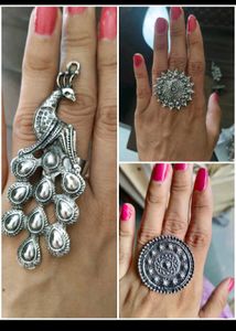 Boho Peacock Statement Ring