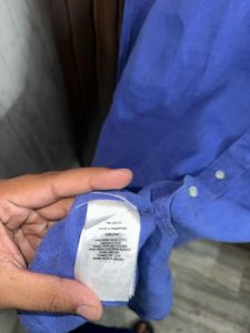 Ralph Lauren Men's Blue Button-Up Shirt
