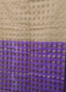 Vibrant Purple Checked Saree