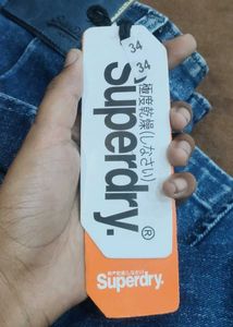 Superdry Blue Cargo Jeans