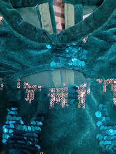 Beautiful Party Wear Sequence One Piece Dress