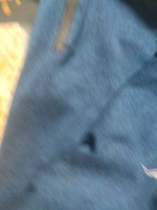 Blue Jogger Pants with Zipper Pockets