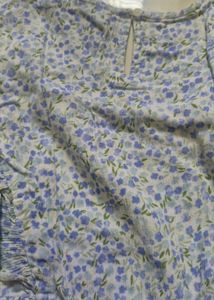 Blue Floral Tiered  Dress