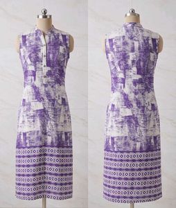 Pure cotton Purple Abstract Print Kurta