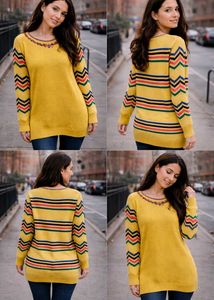 Retro Mustard Chevron Sleeve Sweater