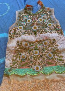 Designer Peach Lehenga Choli