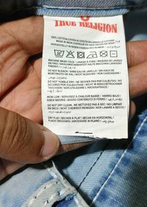 True Religion Light Wash Denim Shorts