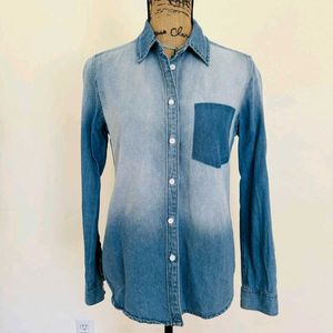 Denim Ombre Button-Down Shirt