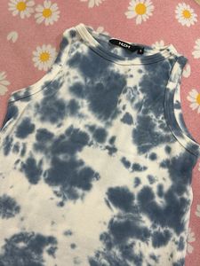Trendy Tie-Dye Ribbed Tank Top