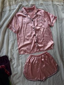 Thailand imported Satin Pajama Set - Pink