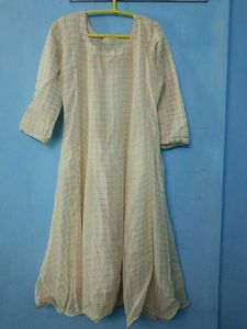 Elegant Milky white Checkered Kurta