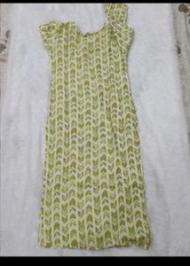 Green Printed Kurta Set with Dupatta