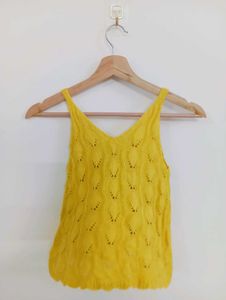 Yellow Knit Tank Top