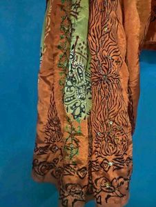 orange pure silk saree