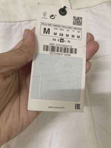 Zara White High Waisted Shorts