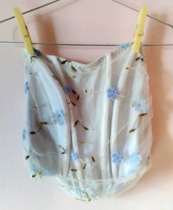Floral Mesh Corset Top
