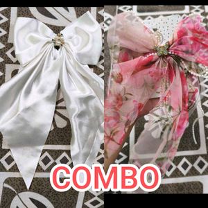 Elegant Bow Hair Clips Combo