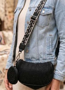 Sparkling Black Crossbody Bag